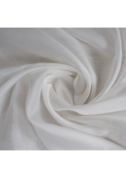 Elegante Pilesiz Düz Tül Perde Krem