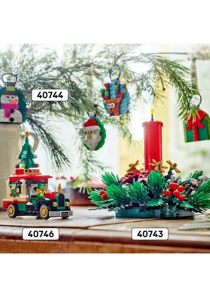 ® Yılbaşı Masa Süsü 40743 - 12 Yaş ve Üzeri Çocuklar için Yılbaşı Temalı Yaratıcı Oyuncak Yapım Seti (433 Parça)