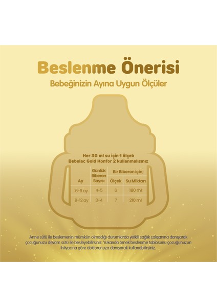 Gold Konfor 2 Devam Sütü 6-12 Ay 350 Gr