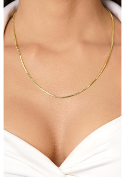 14 Ayar Altın Kolye Küp Zincir