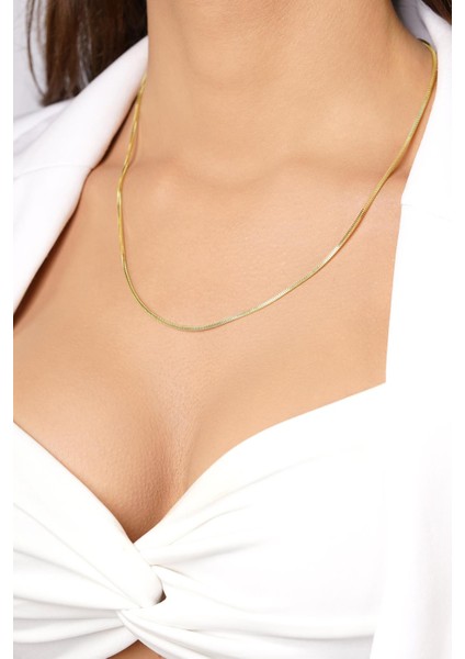 14 Ayar Altın Kolye Küp Zincir