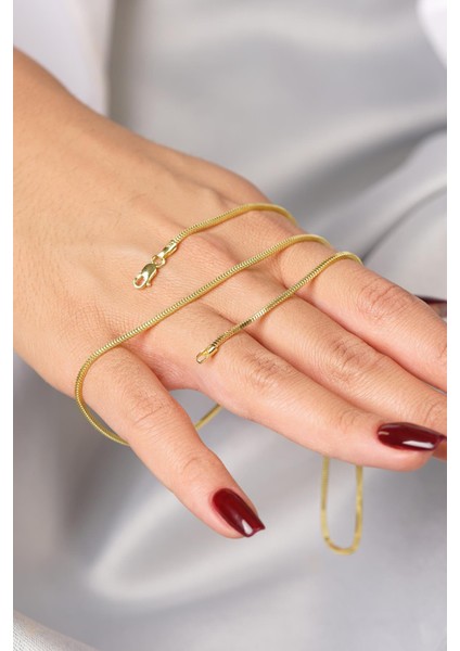 14 Ayar Altın Kolye Küp Zincir