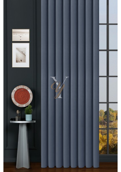 Ipek Kadife Fon Perde V-15 Indigo fiyatları