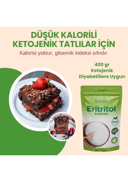 Eritritol Ketojenik Vegan 2 x 400 gr fırsatları