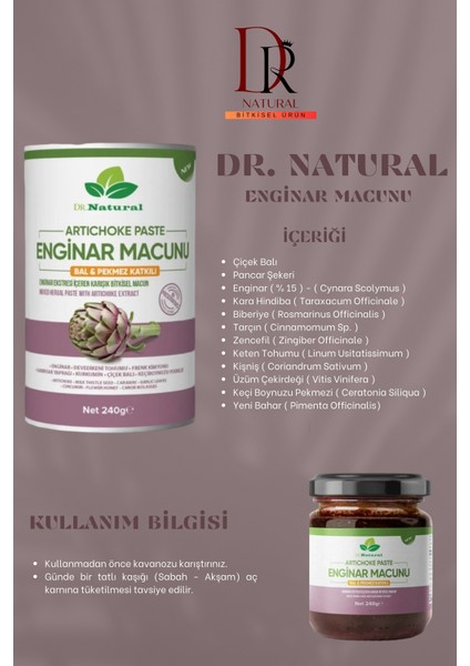 Enginar Macunu Bal Katkılı Bitkisel Karışımlı Macun Pekmez 240 gr fiyatları