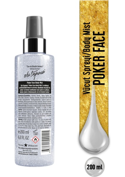 Poker Face Simli Body Mist - 200 ml fiyatları