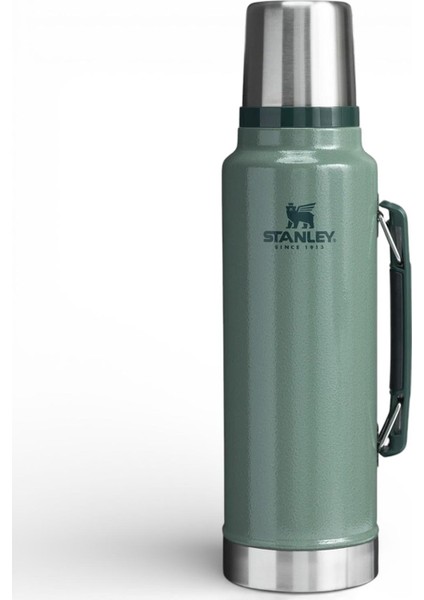 Stanley 1.4l Hammertone Yeşil Termos Paslanmaz Çelik Malzeme ile 38 Saat Sıcak/Soğuk Tutma