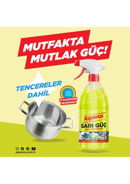 Sarı Güç Ultra Yağ Çözücü 1 Lt Sprey indirimleri