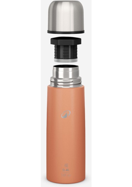 Quechua Outdoor Paslanmaz Çelik Termos - 0,4 L - Turuncu fırsatları