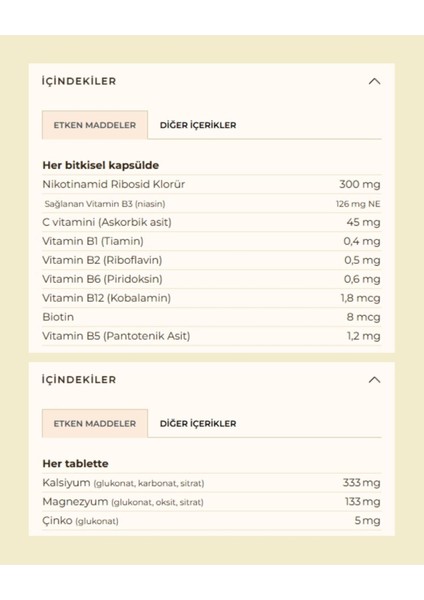 Cellular Energy 14 Kapsül + Calcium Magnesium Plus Zinc 100 Tablet fiyatları