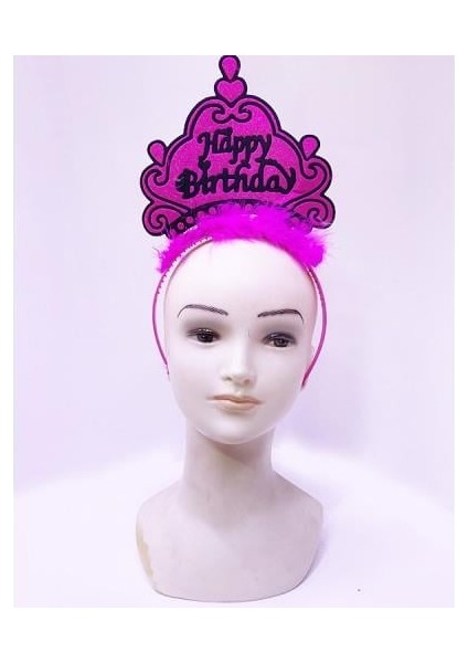 Happy Birthday Neon Fuşya Taç fırsatları