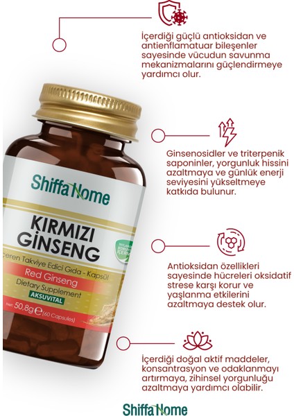 Aksuvital Shiffa Home Kırmızı Ginseng modelleri