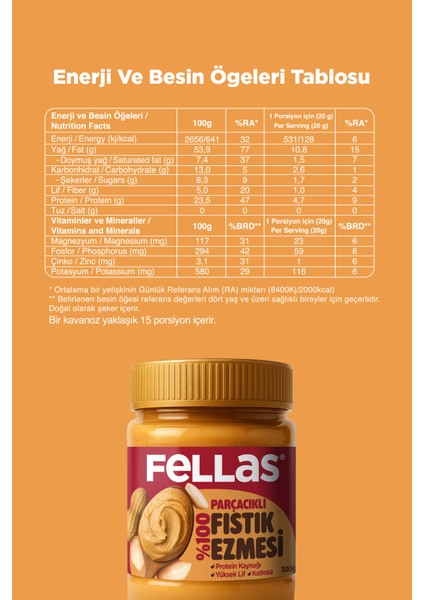 %100 Fıstık Ezmesi (300 g) indirimleri