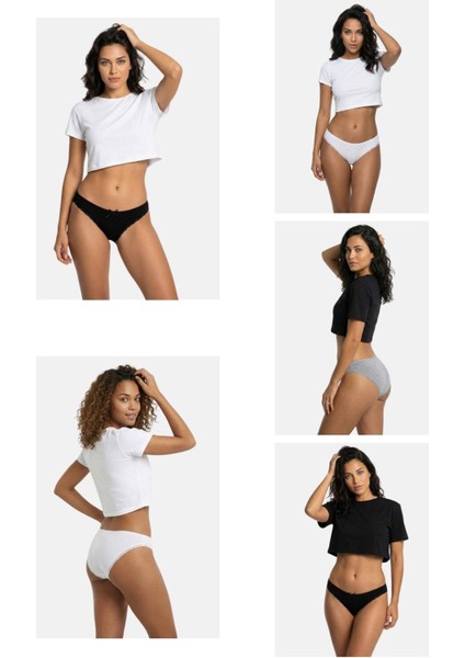 1101 Bikini Kadın T. Dantelli Külot Paketi modelleri