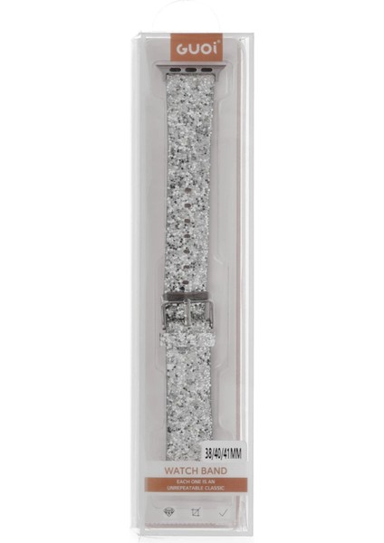 Newface Apple Watch 42MM Starry Taşlı Kordon - Gümüş fiyatları