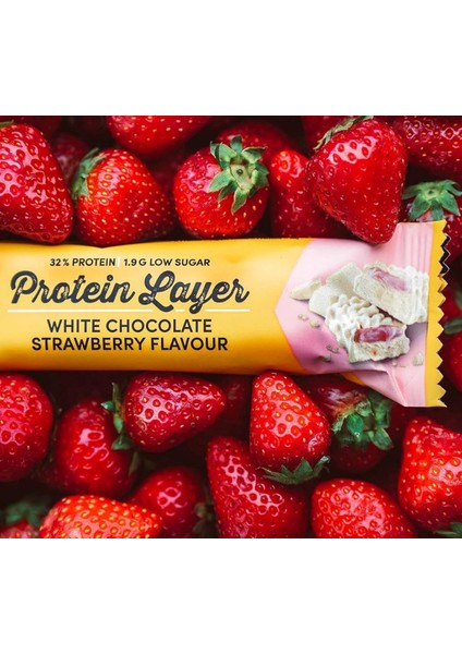 Protein Layer Bar 18 Adet Beyaz Çikolata & Çilek Aromalı -Düşük Şeker modelleri