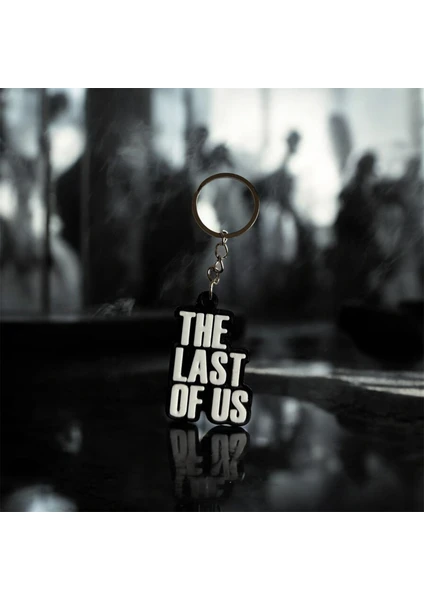 The Last Of Us Logolu 3D Tasarım Anahtarlık – Siyah Beyaz – Pla Malzeme