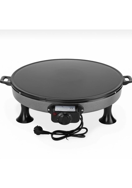 TANER Termostatlı Elektrikli Katmer,Gözleme,Börek,Ekmek Sacı Büyük Boy 2000w 50Cm (Ayak Hediyeli)