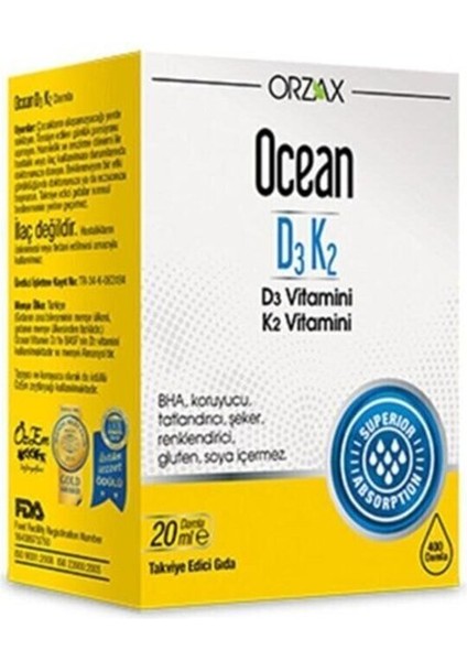 Ocean D3K2 20ml Damla