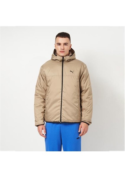 Essentials Ligth Padded Erkek Bej Kapüşonlu Mont modelleri