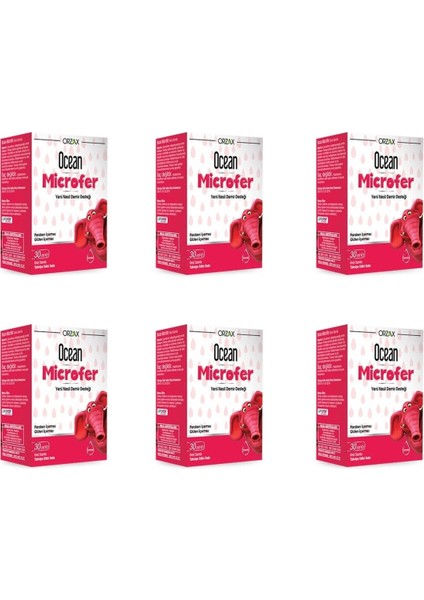 Ocean Ocean Ocean Microfer Oral Damla 30 Ml 6'Lı Paket fiyatları