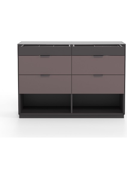 Modena Ada Şifonyer 6 Çekmeceli Kahverengi MDF 85 cm Yükseklik 121 cm Genişlik Modern Tasarım fiyatları