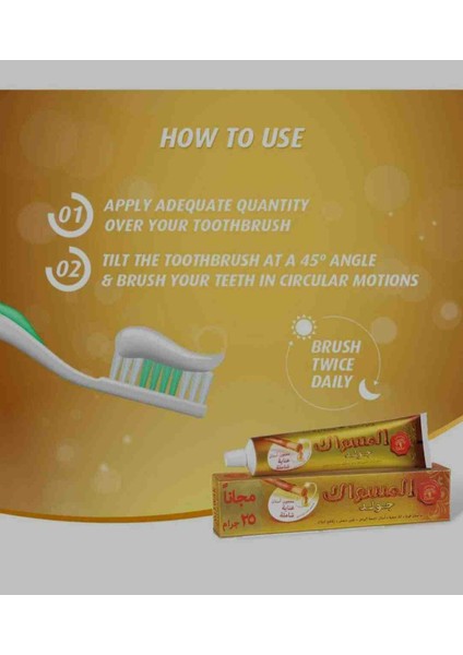 Miswak Gold-Miswak Özlü Altın Içerikli Bitkisel Diş Macunu fırsatları