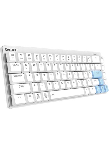 EK868 White %65 Blue Low-Profile Switch Bluetooth Ingilizce Mekanik Gaming Klavye fiyatları