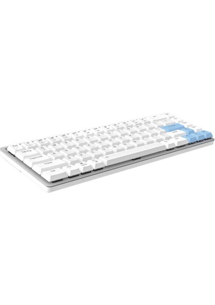EK868 White %65 Blue Low-Profile Switch Bluetooth Ingilizce Mekanik Gaming Klavye modelleri