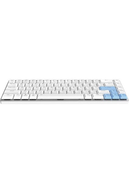 EK868 White %65 Blue Low-Profile Switch Bluetooth Ingilizce Mekanik Gaming Klavye fırsatları
