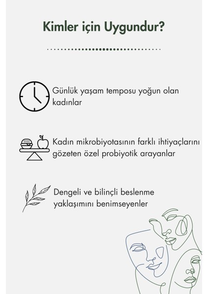 Kadınlar İçin Probiyotik 30 Kapsül Prebiyotik İçerikli Özel Formül fırsatları