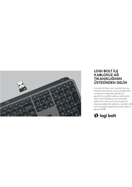 Logıtech Mx Keys Kablosuz Kurumsal Siyah 920-010254 Klavye Fiyatı