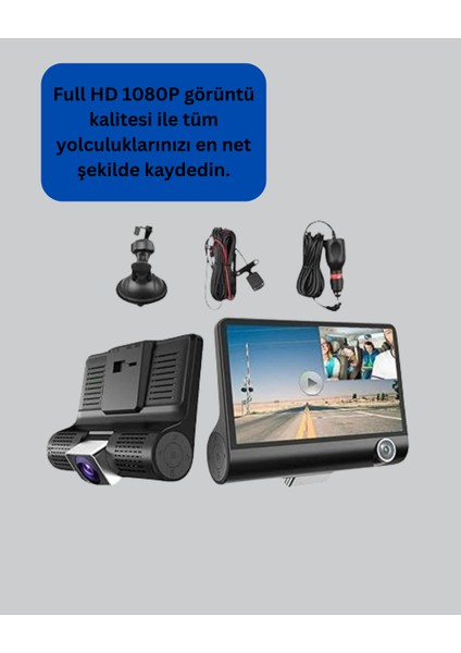 170° Geniş Açılı Araç Kamerası – 4.0” IPS Ekranlı Full Hd Dvr - Lisinya modelleri