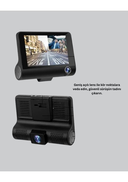 170° Geniş Açılı Araç Kamerası – 4.0” IPS Ekranlı Full Hd Dvr - Lisinya fırsatları