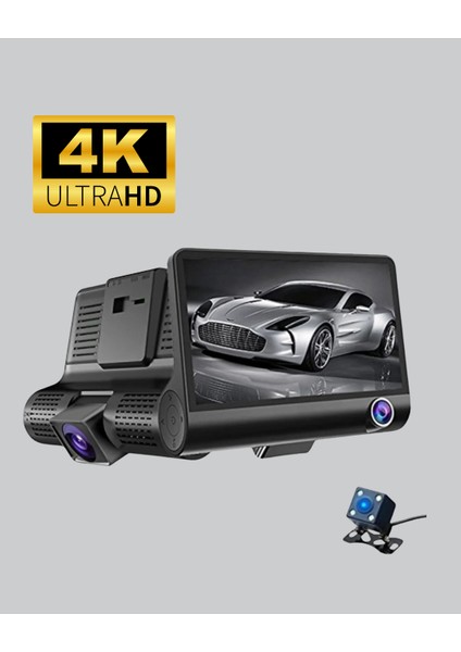 170° Geniş Açılı Araç Kamerası – 4.0” IPS Ekranlı Full Hd Dvr - Lisinya indirimleri