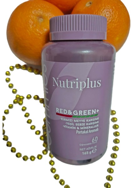 Nutriplus Red & Green Mix Gummy 60 Adet indirimleri
