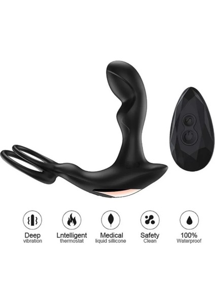 Prostate Massage Titreşimli 7 Modlu Dildo Halkası ve Prostat Masaj Aleti