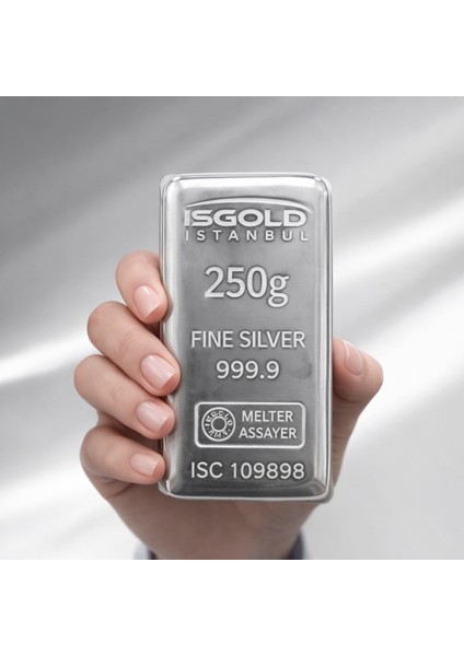 250 Gram Külçe Gümüş - 999,9 | Sertifikalı