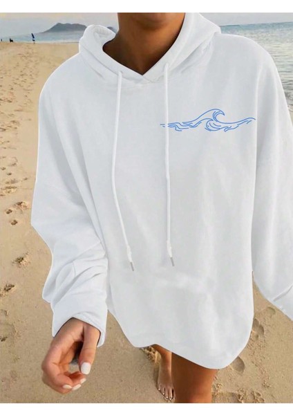 Köpek Balığı - Unisex Baskılı Oversize Sweatshirt fiyatları