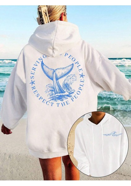 Köpek Balığı - Unisex Baskılı Oversize Sweatshirt modelleri