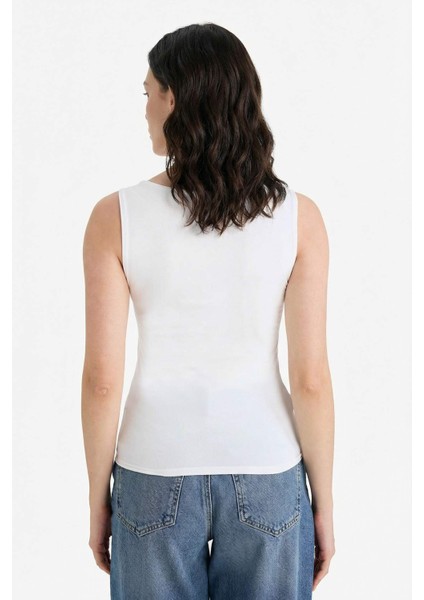 Slim Fit Basic Kare Yaka Atlet C2622AX26SP indirimleri
