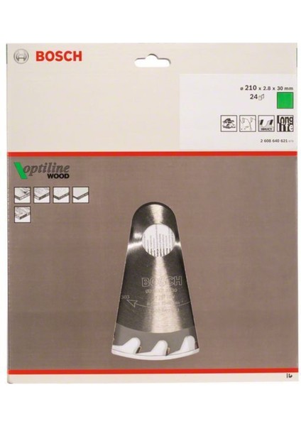 Çevre Dostu Ahşap Daire Testere Bıçağı 210X30 Mm, 24 Diş fiyatları