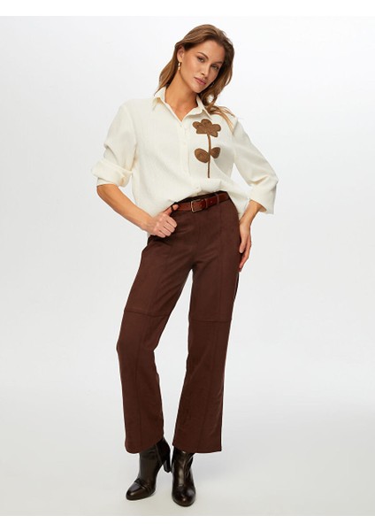 Straıght Fıt Süet Pantolon W26PNT006 modelleri