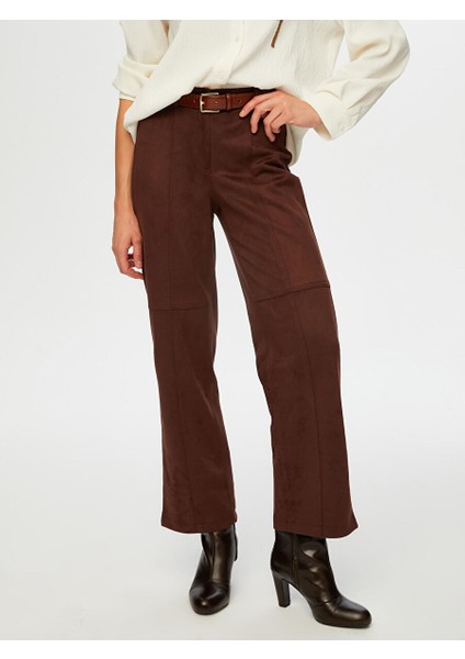 Straıght Fıt Süet Pantolon W26PNT006 fırsatları