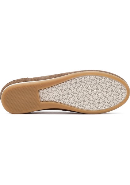 Kadın Vizon Süet Deri Loafer 26PFD370910