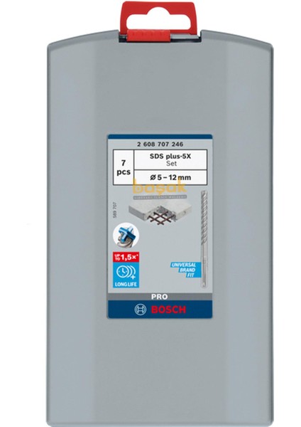 Pro 5–12MM Sds Plus-5x Matkap Ucu Seti 7 Parça 2608707246 fiyatları