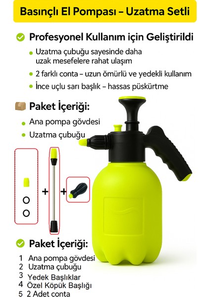 Baco Kalın Piston Ilaçlama El Pompası 2 Lt fiyatları