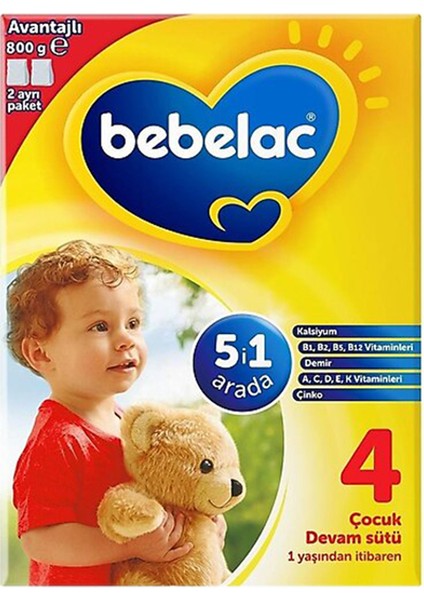 4 Çocuk Devam Sütü 1 Yaş+ 800 Gr