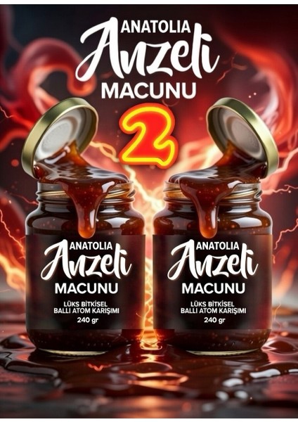 2 x 240 gr Anzeli Anatolia Toros Ballı Karışık Bitkisel Macun Güç ve Ginsengli fırsatları