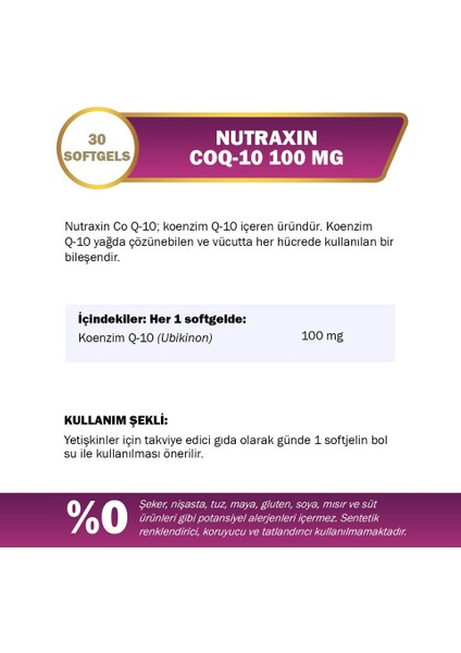 Koenzim Q10 100 Mg 2X30 Softgel fiyatları